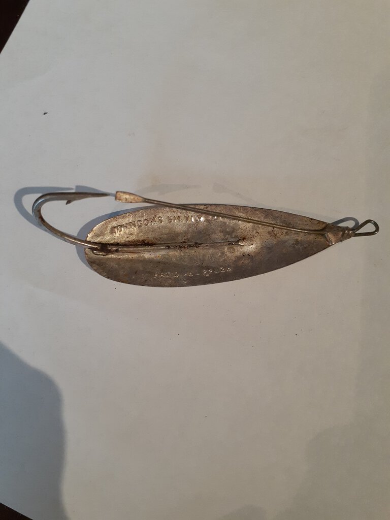 antique johnson fishing lures VINTAGE Johnson's Silver Minnow Spoon Fishing Lure