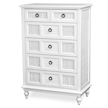 Load image into Gallery viewer, NEW Key West - 6 Drawer Split Vertical Chest - Cottage White *NS
