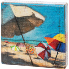 Load image into Gallery viewer, NEW Beach Umbrellas Block Sign - 113958