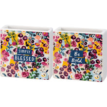 Load image into Gallery viewer, NEW Simply Blessed Square Vase - 113864