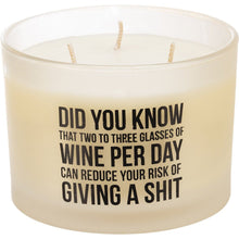 Load image into Gallery viewer, NEW Jar Candle - Two To Three Glasses Of Wine Per Day - 111622