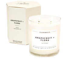 Load image into Gallery viewer, NEW Grapefruit + Flora Glass Tumbler Soy Candle