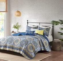 Load image into Gallery viewer, NEW Tangiers 6 Piece Reversible Quilt Set - Queen - MP13-783