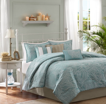 Load image into Gallery viewer, NEW Carmel 7 Piece Comforter Set - Queen - MP10-1409