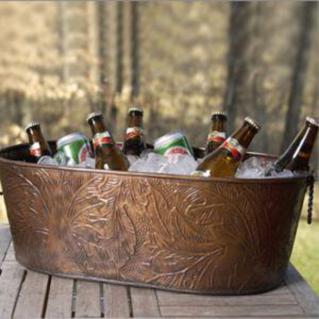 NEW Copper Leaf Oblong Drink Tub 9130 Starboard Home