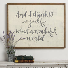 Load image into Gallery viewer, NEW Think To Myself What A Wonderful Inset Box Sign - 37615