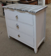 Load image into Gallery viewer, NEW Picket Fence 3 Drawer Chest - Grey/Blanc *NS