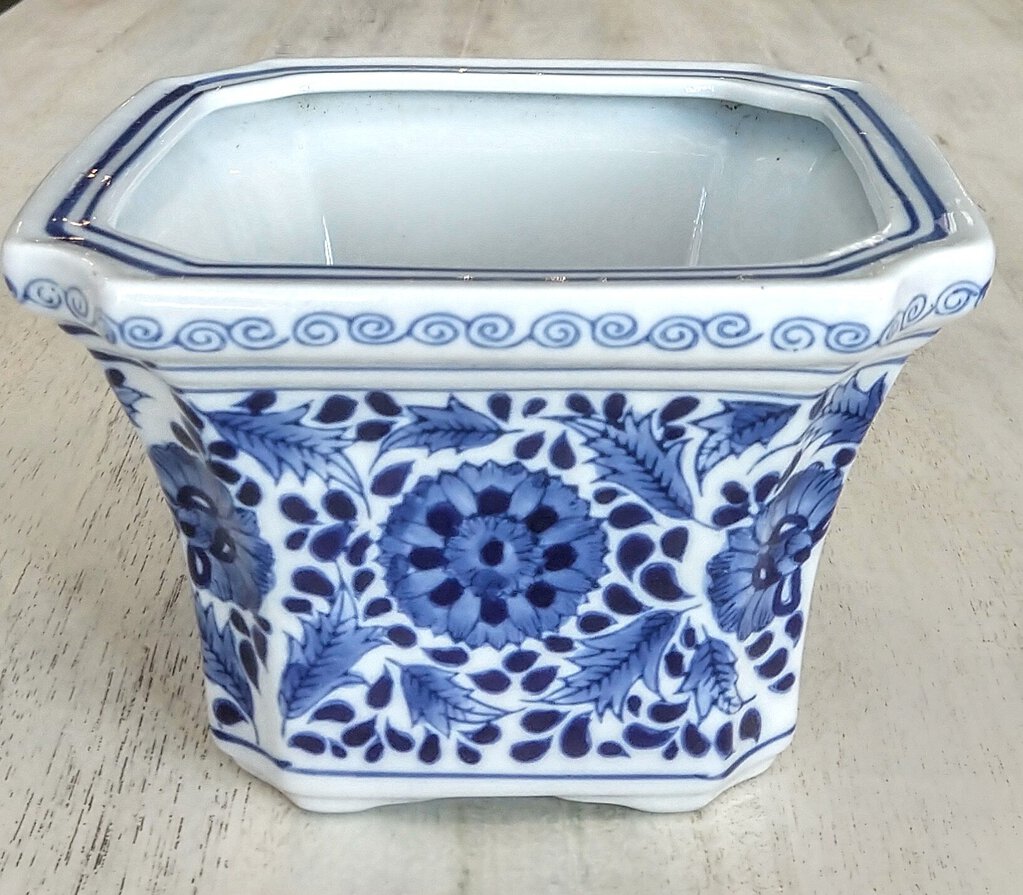 Bombay Company Blue & White Ceramic Planter