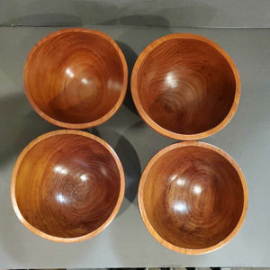 Mid Century Set of 4 Thai Teak Unisilver Handcrafted Bowls