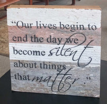 Load image into Gallery viewer, NEW 10" Reclaimed Wood Wall Art - Silent...