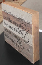 Load image into Gallery viewer, NEW 10" Reclaimed Wood Wall Art - Silent...
