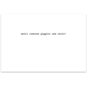 NEW Greeting Card - Giggles - 70400