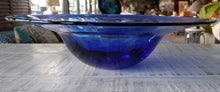 Load image into Gallery viewer, 12" Cobalt Blue Glass Bowl
