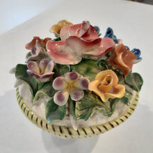 Load image into Gallery viewer, Vintage Capodimonte Italian Pottery Trinket Box (chips)
