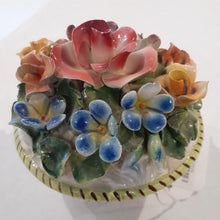 Load image into Gallery viewer, Vintage Capodimonte Italian Pottery Trinket Box (chips)
