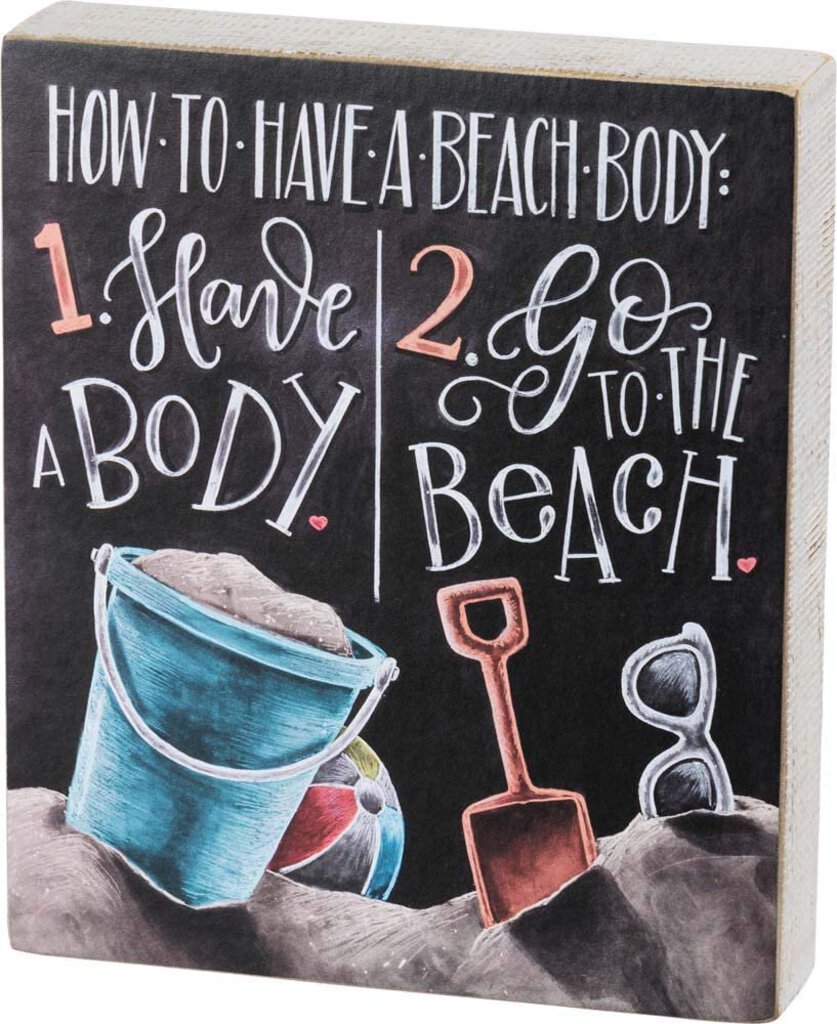 NEW Box Sign - Beach Body - 38420
