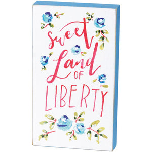 NEW Block Sign - Land of Liberty - 38835