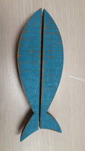 Load image into Gallery viewer, NEW Pallet Wood Fish - Dark Blue - 34511b
