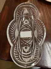 Load image into Gallery viewer, Shallow Oval Cut Glass Bowl 10"

