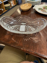Load image into Gallery viewer, Shallow Oval Cut Glass Bowl 10"
