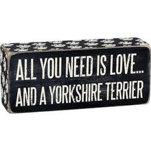 Load image into Gallery viewer, NEW Box Sign - Yorkshire Terrier - 24982
