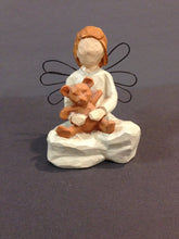 Load image into Gallery viewer, Angel Figurine - Child with Teddy Bear
