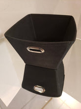 Load image into Gallery viewer, NEW - Black Canvas Storage Bin - 9" x 10"
