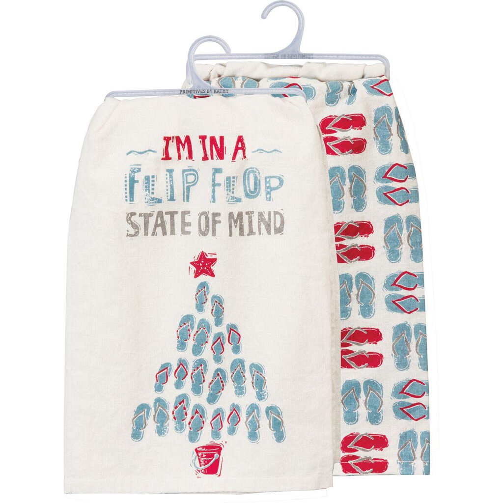 NEW Dish Towel Set - I'm In A Flip Flop State Of Mind - 100615