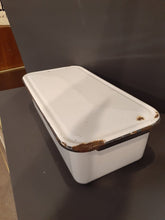 Load image into Gallery viewer, VINTAGE Enamelware Refrigerator Box with Lid
