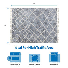 Load image into Gallery viewer, NEW Bolton Vigo Moroccan Shag Gray/Cream Area Rug MP35-7074
