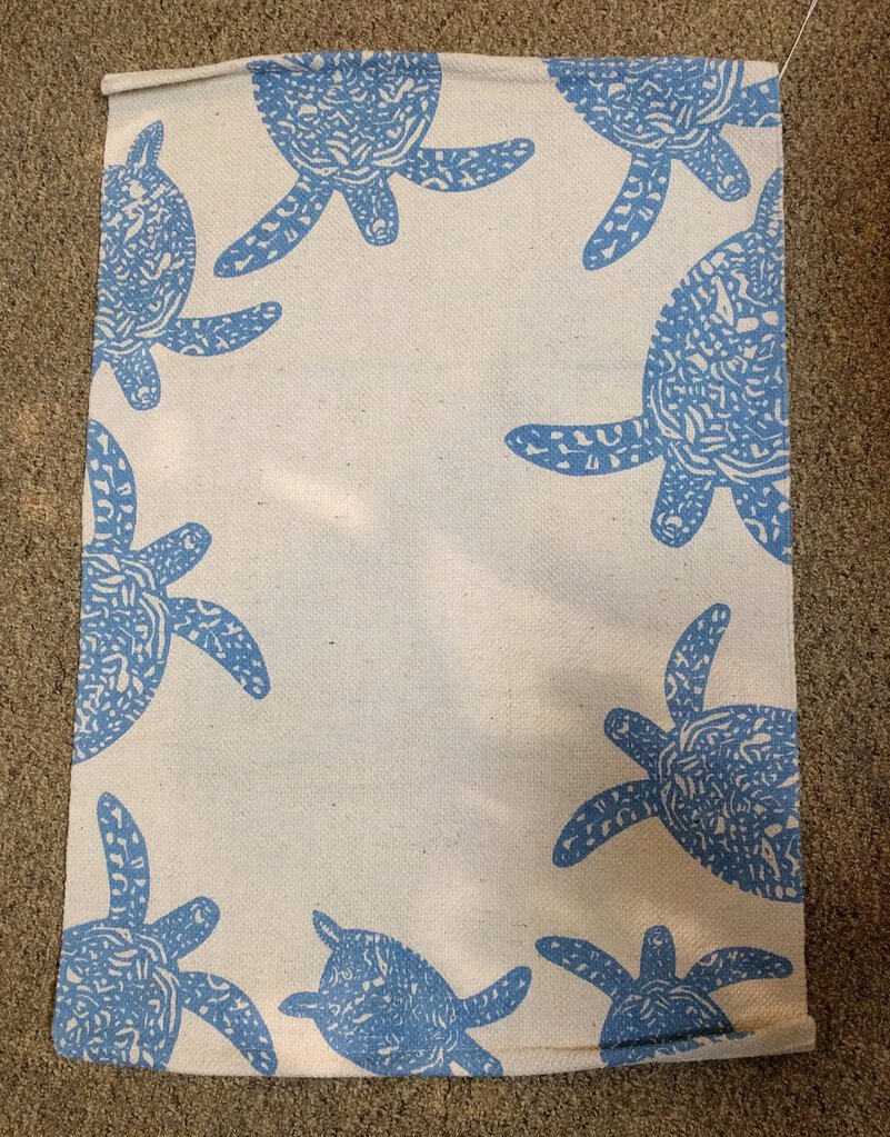 NEW 2' x 3' Off White Rug with Blue Sea Turtles