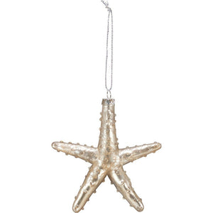 NEW Glass Ornament - Starfish - 22038