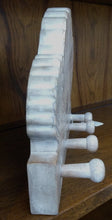 Load image into Gallery viewer, NEW 4 Peg Hand Carved Acacia Wood Sea Shell Rack - Thailand

