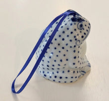 Load image into Gallery viewer, NEW Blue &amp; White Hand-Painted Frog Ornament - Made in Thailand
