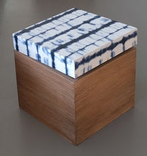 Load image into Gallery viewer, NEW 5" Indigo Tie Dye Hinged Wood Box
