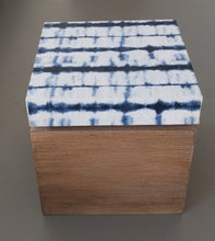 Load image into Gallery viewer, NEW 5" Indigo Tie Dye Hinged Wood Box
