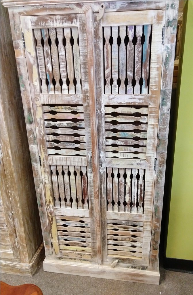 NEW Whitewashed Wood 2 Door Wardrobe MDA-20-143