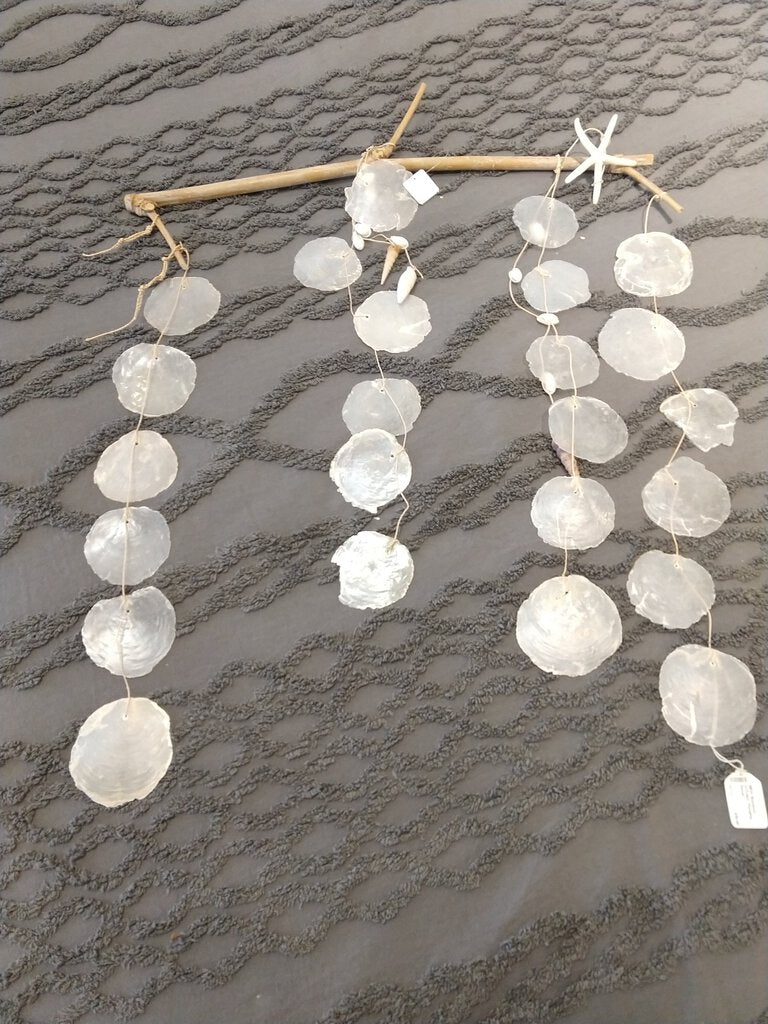 NEW Bamboo w/Capiz Hanging Decor