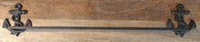Load image into Gallery viewer, NEW 24" Cast Iron Anchor Towel Bar
