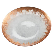 Load image into Gallery viewer, NEW Set of 4 Brushed Gold Rim Glass Dinner Plates - 674008
