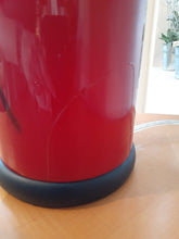 Load image into Gallery viewer, NEW 24&quot; Red Glass 3 Way Table Lamp w/ Shade (Crack at Base)
