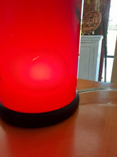 Load image into Gallery viewer, NEW 24&quot; Red Glass 3 Way Table Lamp w/ Shade (Crack at Base)
