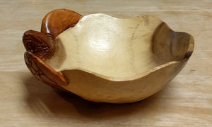 NEW Acacia Wood Carved Turtle Bowl TB20S