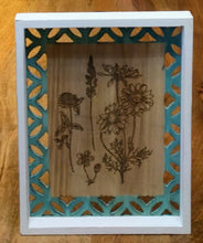 Load image into Gallery viewer, NEW Laser Etched Wall Decor - Floral with Blue Trim
