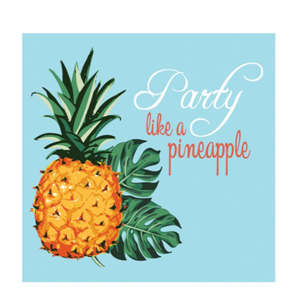 NEW Pack 3-ply (20) Cocktail Napkins - Harman - Pineapple #9362742C