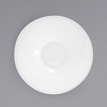 Load image into Gallery viewer, 12" Spiral White Round Porcelain Flare Bowl - Front of the House
