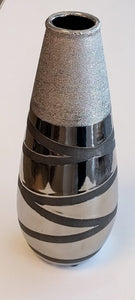 NEW 11" Silver Teardrop Vase
