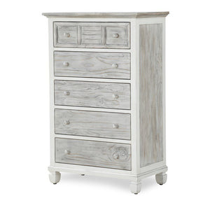 NEW Islamorada 5 Drawer Chest - Dapple Grey Finish