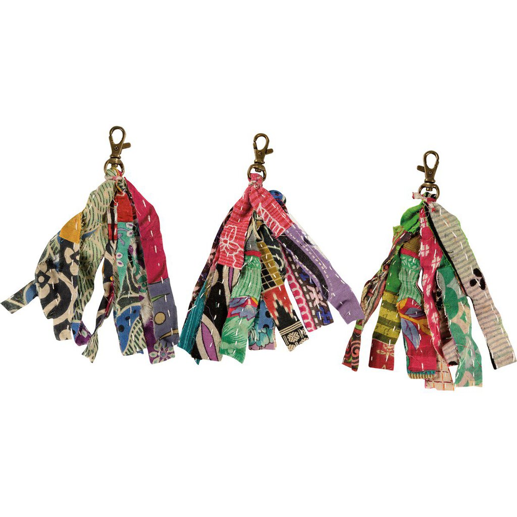 NEW Keychain - Kantha Strips - 110548