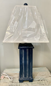 NEW - 32" Navy Beadboard Table Lamp - bblln